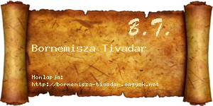 Bornemisza Tivadar névjegykártya